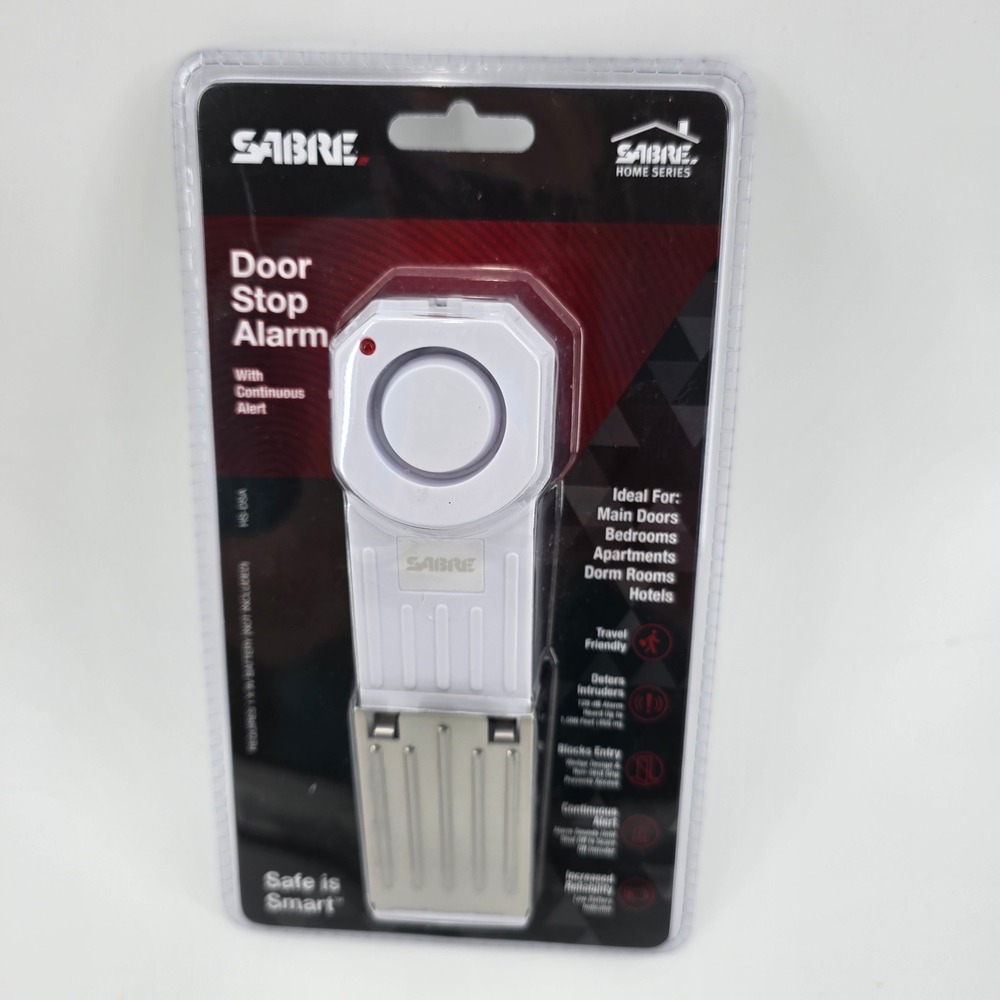 Sabre Door Stop Alarm Home Series Security 120dB Siren White